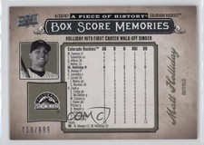 2008 Upper Deck A Piece of History Box Score Memories 19/699 Matt Holliday 0i6