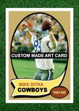Mike Ditka Dallas Cowboys Football Art Card