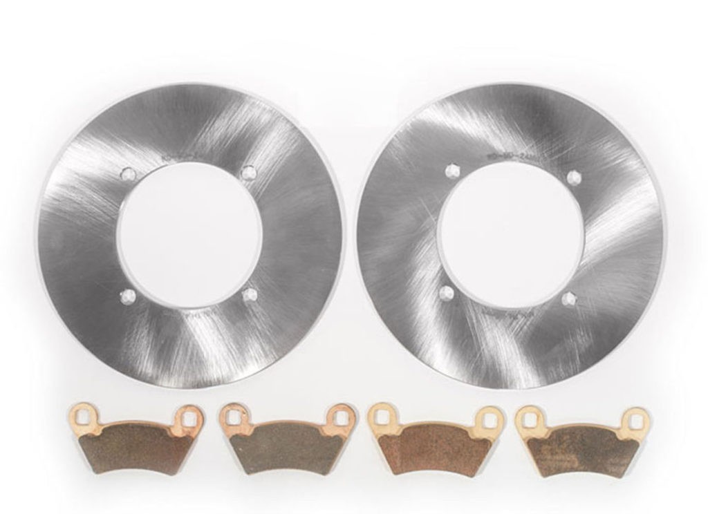 2010-2012 Polaris 800 RZR 4 -Rear MudRat Brake Rotors and Severe Duty Brake Pads