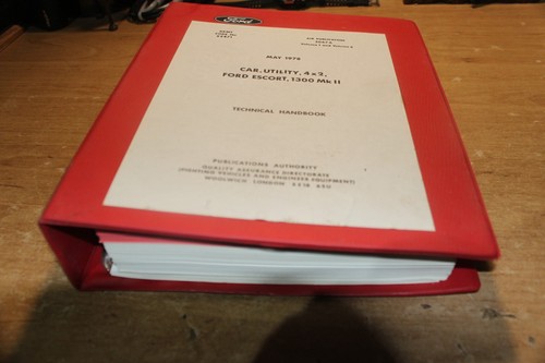 Ford Escort Mk2 1300 Händler Werkstatthandbuch Ordner selten sehr umfangreiches Buch
