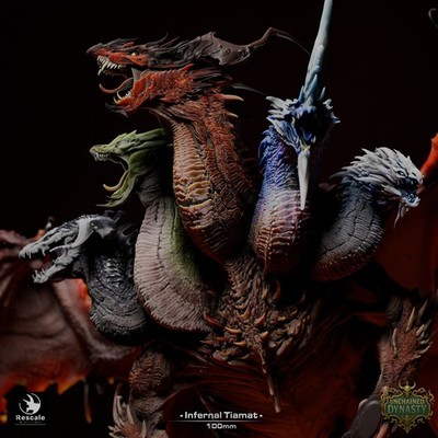Tiamat Resin Miniature | 3D Printed Fantasy Figure | D&D RPG Proxy