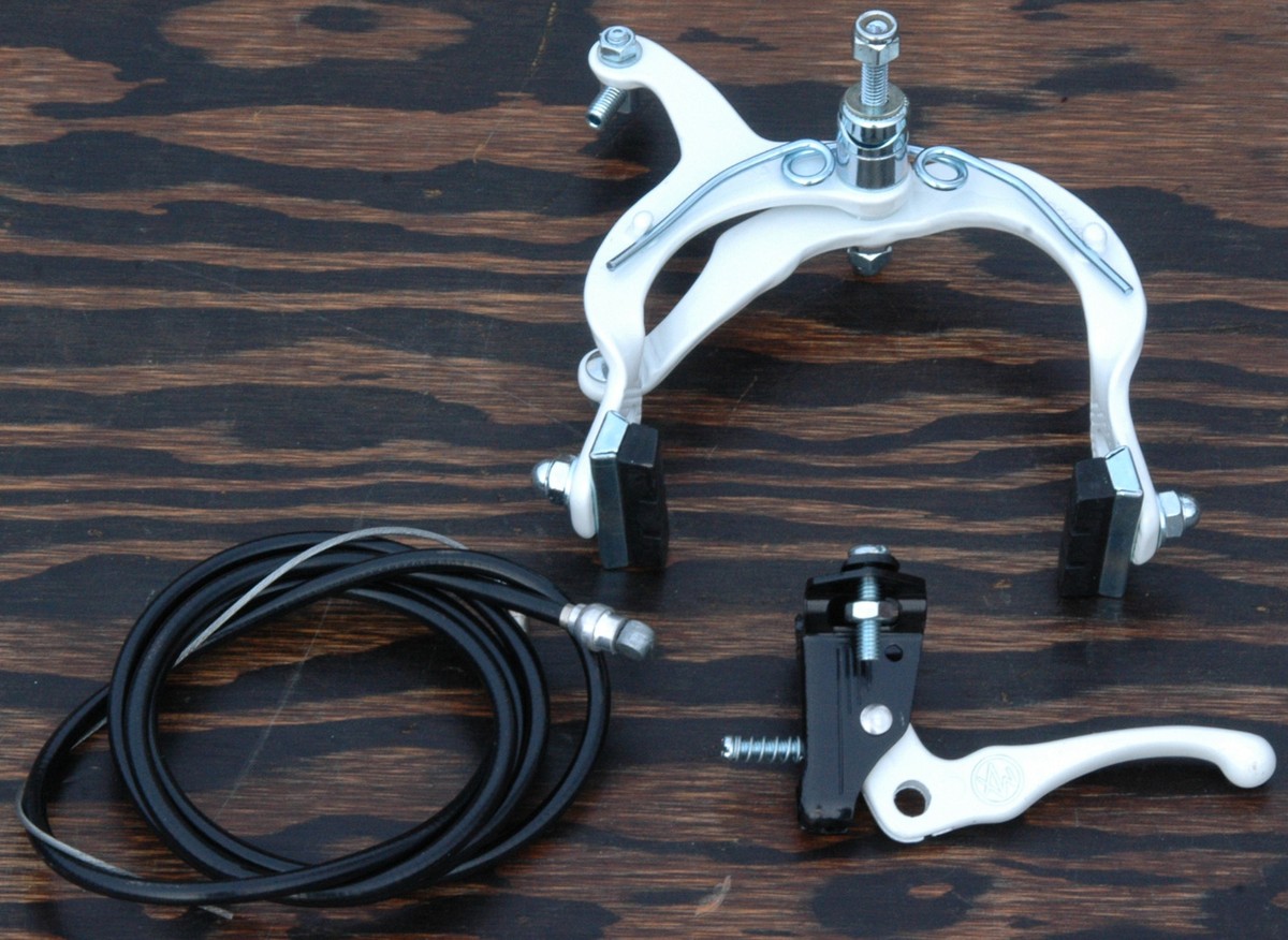 TUTTA BIANCA OLD SCHOOL BMX BIKE MX LEVA FRENO POSTERIORE CAVO PINZA BICICLETTA CRUISER - Foto 11