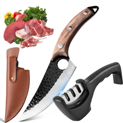 Kochmesser Küchenmesser Hackmesser Japanisches Universalmesser mitMesserschärfer