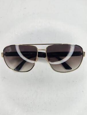 New Emporio Armani Mens Aviator Sunglasses Gold Black NOS