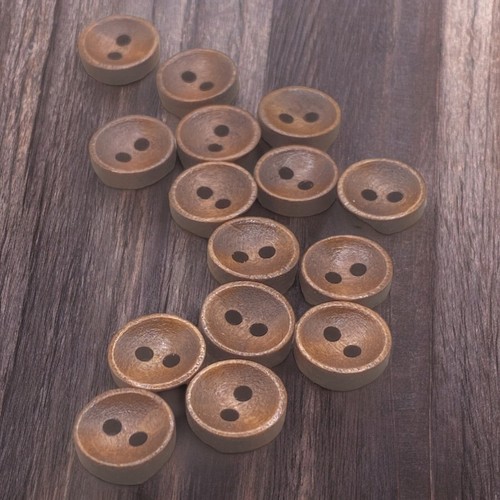 10mm Brown Wooden Buttons Oval Shape 2 Hole Baby Knitting Sewing - Picture 16 of 20