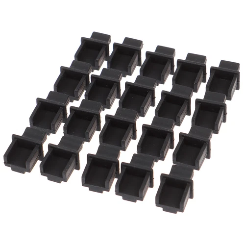 20pieces  RJ45 Network Port Protective Rubber Cover Network Connector End Ca _ou