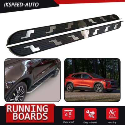 Fits ALL NEW Chevrolet TRAX 2023 2024 Running Board Side Step Pedals Nerf Bar