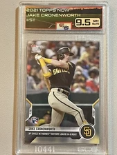 JAKE CRONENWORTH RC PADRES CYCLE  - 2021 TOPPS NOW #511 Graded ECG GEM 9.5