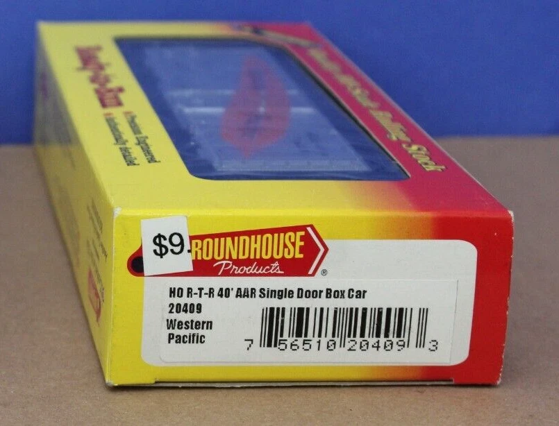 Roundhouse 20409 HO 40' AAR SD Box Car WP 19521 Silver Feather RTR LNIB - Image 4 of 4