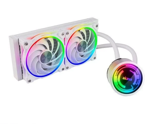 Akasa 240mm / 360m ARGB Liquid CPU Cooler Dusk Black & White AM4/AM5 LGA 1700 - Image 2 of 4