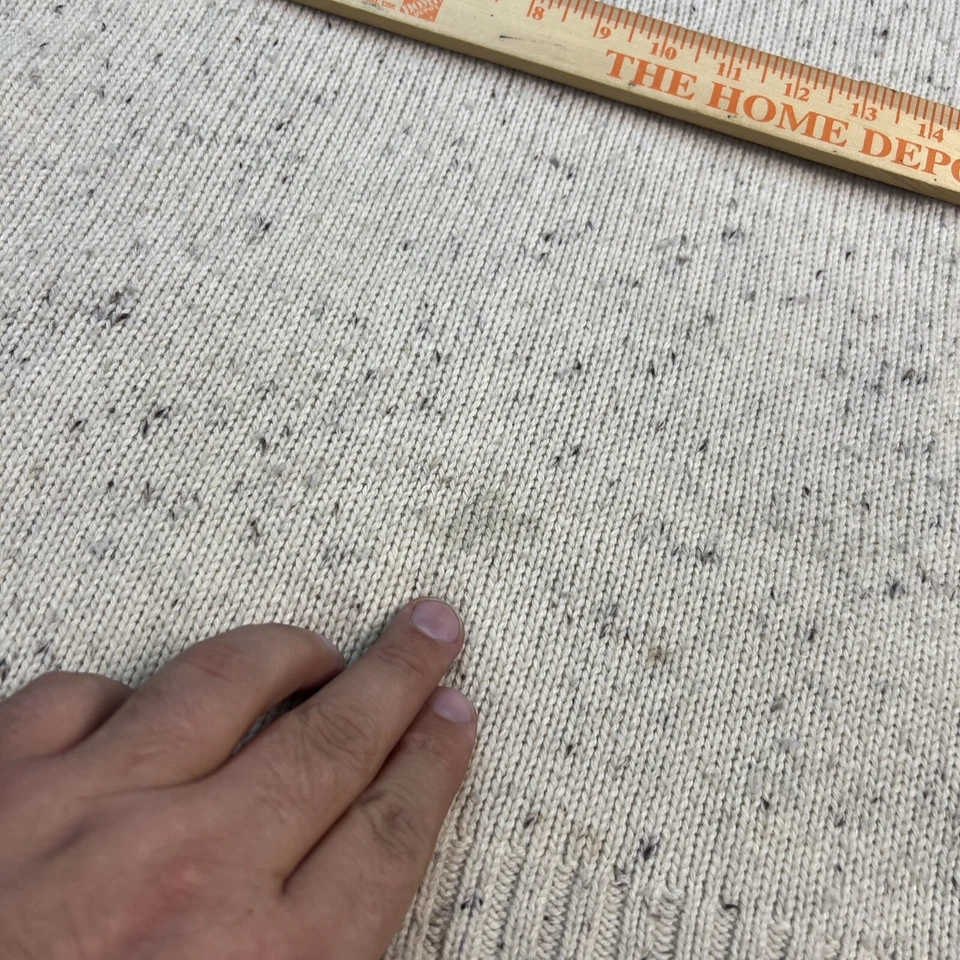Suéter para hombre Grayson & Dunn talla S mezcla de lana pulóver crema parche en el codo tejido Foto 4 de 4