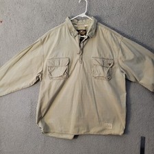 Vintage Harley Davidson 1/4 Zip Jacket Size Long Sleeve XXL 2XL Brown Pullover