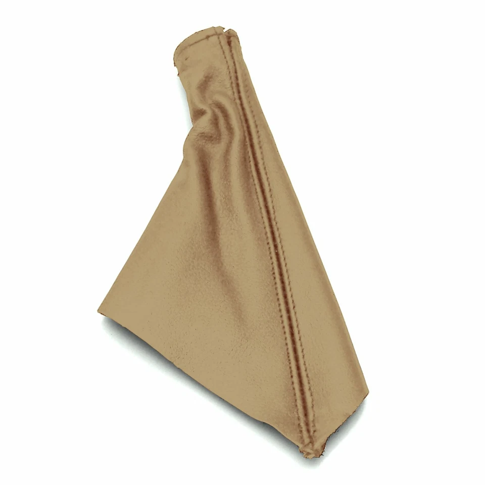 Chromed Emergency Parking Brake w Tan Boot Black Trim Ring for GM or Ford Disc - Image 4 of 4