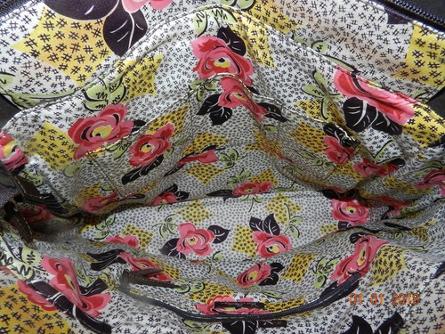 Vera Bradley Brown Quilted Microfiber Large Carry On Travel Bag Purse Handbag