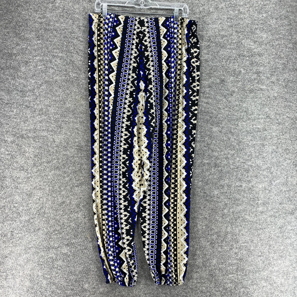 Alfani Pants Women 1X Plus Black Striped High Rise Chino Skinny Pull On Casual - Image 2 of 4