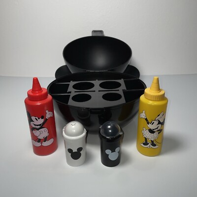 Disney Mickey Mouse BBQ Mustard/Ketchup/Salt/Pepper Condiment