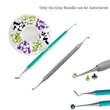 Dental Composite Resin Veneer Spatula Foam Pad Handle Labial Veneers Sculpt L/S