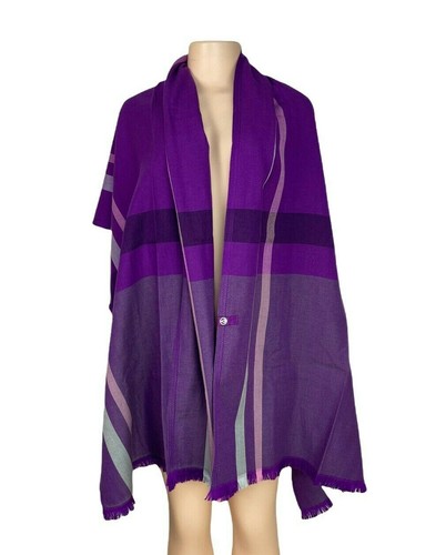 Ivivva Wrap Up And Go Scarf Black Tender Violet Slate New Without Tag Wool Blend - Picture 7 of 7