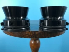 Burlington Recording Pro Black 1/4" NAB Hub Adapters with Aluminum Trumpet(Pair)