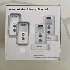 Wuloo 1/2Mile Wireless Intercom Doorbell Rechargeable Reciever Door Entry System