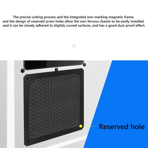 Magnetic Dust Filter Computer Case Fan Dustproof Mesh Cover Net (9cm)(Black) - Afbeelding 10 van 12