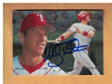 MICKEY TETTLETON AUTOGRAPHED 1995 FLEER FLAIR BASEBALL CARD SIGNED TEXAS RANGERS
