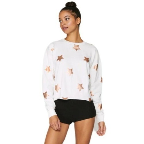 Spiritual Gangster Gold Star Print Crop 