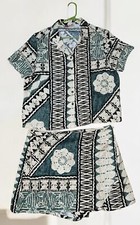 90s Hilo Hattie Tribal Hawaiian original Shirt and shorts XL