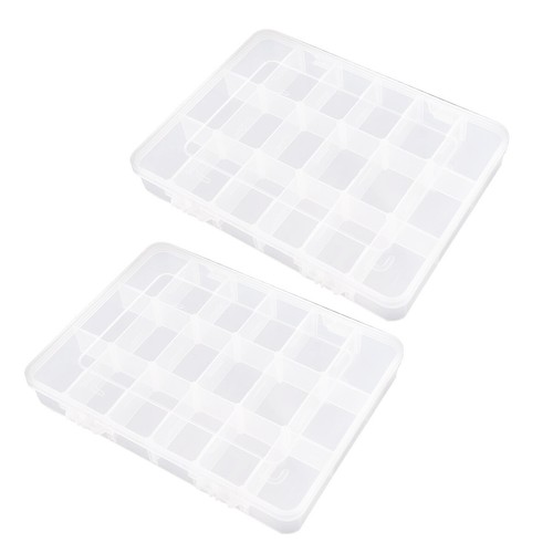 2Pcs Kids Snack Box with 18 Removable Grids Compartments Snackle Trays Travel - Picture 2 of 10