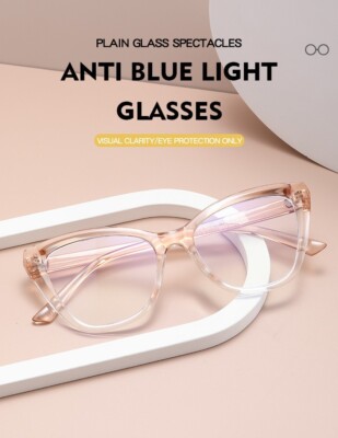 Blue Light Blocking Reading Glasses Women Cat Eye Lightweight Clear Lens Glasses