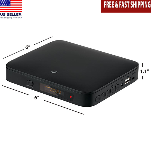 Mini DVD Player HDMI Remote Control 1080p LED Display Built-in Speakers USB Port