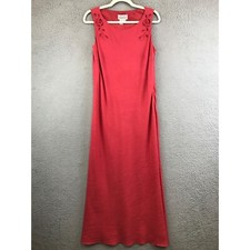 Vintage Adrianna Papell Linen Blend Maxi Dress in pink size 10