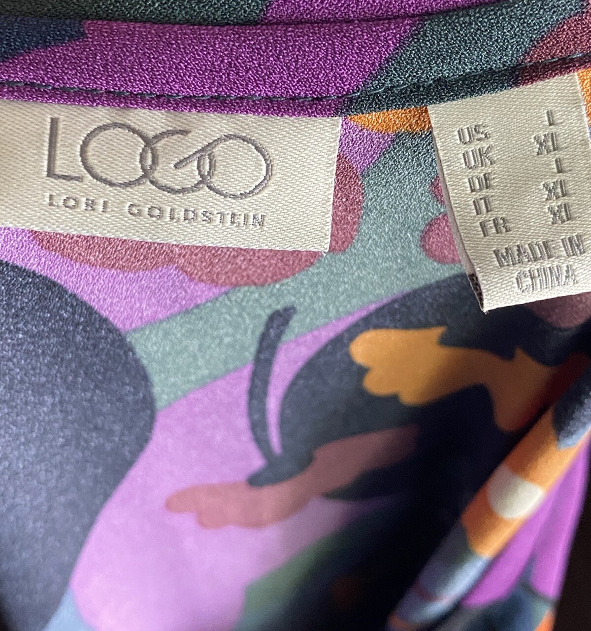 LOGO Lori Goldstein Patchwork Large Midi Aline Dr… - image 3