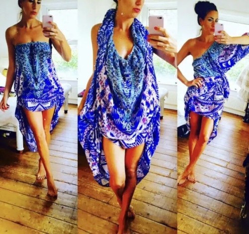 New Camilla Franks DSD drawstring dress O/S one size Market Totem print silk - Picture 2 of 18