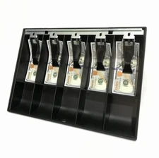 Cash/Coin Register Tray With 5 Bill 5 Coin Trays Slots 16”x11-1/4”x2-1/4”