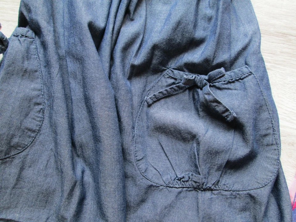 ❤ XHILARATION girls dress LOT 4 5 floral stripe chambray - Image 3 of 4