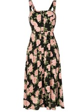 NWT Reformation Saltillo Floral Rose Print Midi Dress Size 0, 2 $218