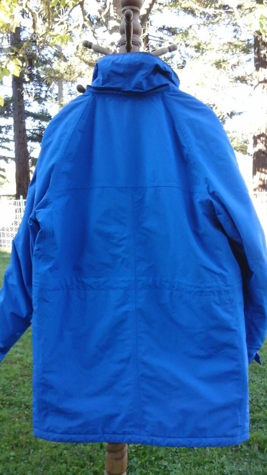 ¡LANDS END MUY BONITO! NUEVO SIN ETIQUETAS HOMBRE GRANDE INVIERNO PARKA ABRIGO CHAQUETA AZUL VERDE AZULADO RICO  Foto 4 de 4