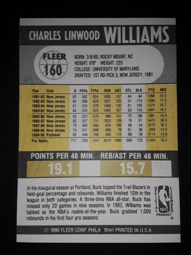 1990-91 Fleer NBA Basketball Trading Cards (25-185) - Pick your Card(s) - Picture 27 of 31