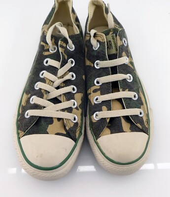 Converse Shoes Chuck Taylor Ox Camo Green Sneakers Mismatch