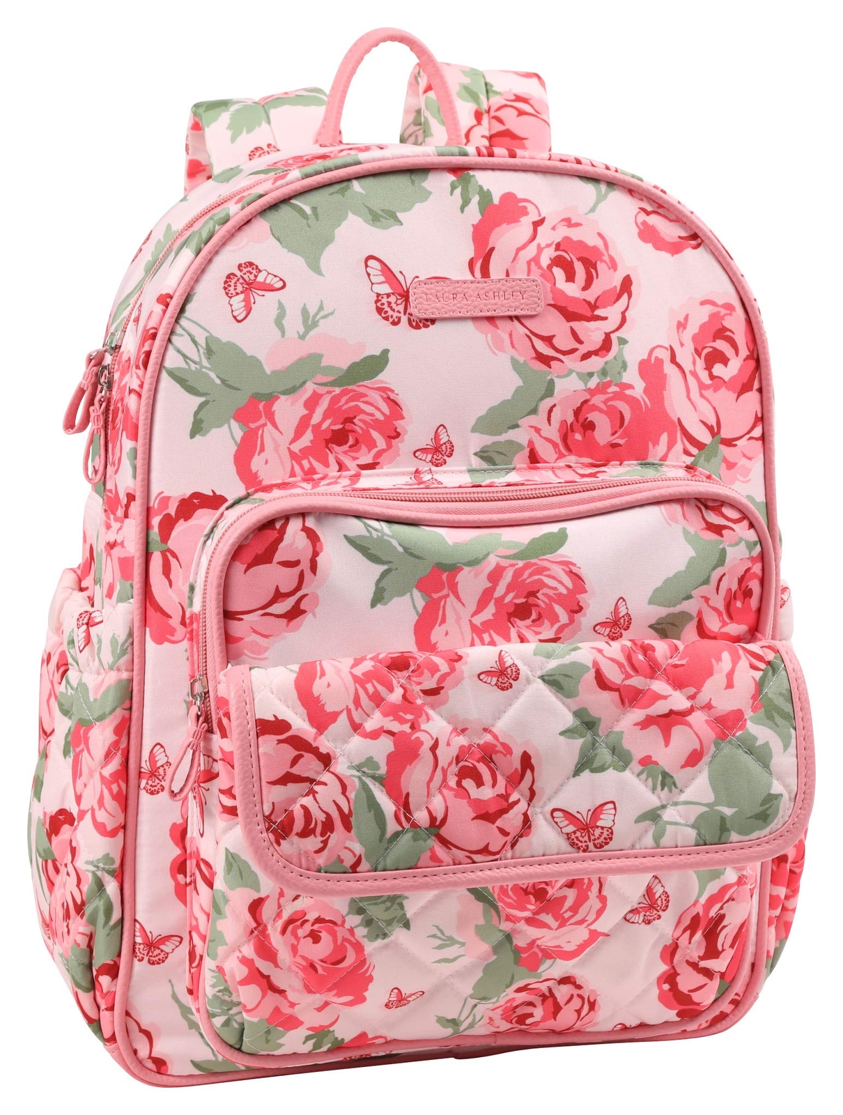 Stylish London Rose Print Backpack Diaper Bag-image