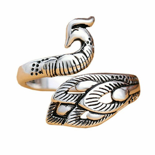 Elegante Ciondolo Argento Sterling 925 Moda Pavone Fenice Taglia Unica Adatto a tutti - Foto 8 di 8