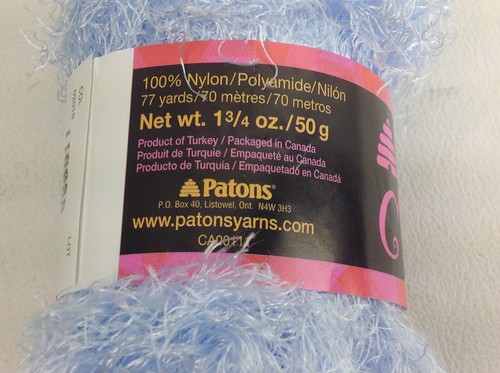 Patons Cha Cha - Eyelash Yarn - MARTINI Blue - Knitting Fur Skein - MULTIPLES - Picture 3 of 3