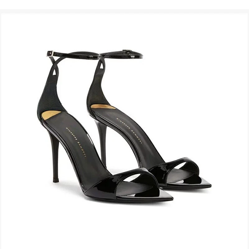 Sexy zapatos de tacón alto de aguja con punta de verano sandalias formales talla Foto 3 de 4