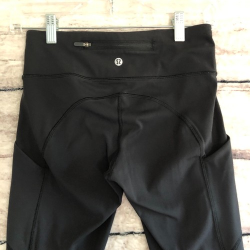 Lululemon Speed Tight V Womens 4 Black Zip Pocket Yoga Athleisure - Picture 7 of 14