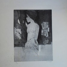 FERNANDO EANDI ACQUAFORTE FIRMATA E NUMERATA GURA NELLO STUDIO 1981