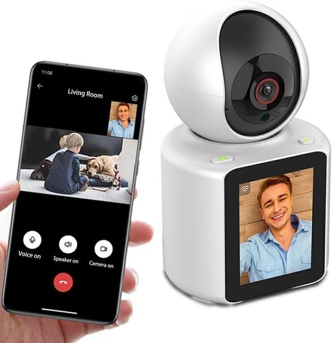 Babyphone Telecamera Wi-Fi 1080P HD 2.7" Monitor App Controllo Visione Notturna Audio - Foto 1 di 17