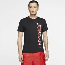 35 Mens Nike Air Michael Jordan Jumpman Legacy AJ5 T Shirt Black Metallic Logo