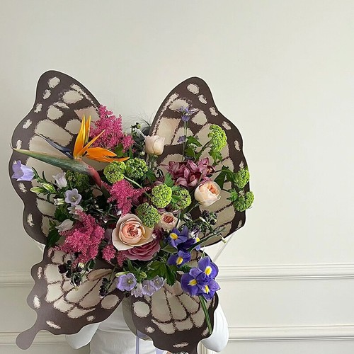 20Pcs Butterfly Wings Flower Wrapping Paper Florist Waterproof Bouquet Packaging - Picture 10 of 23