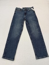 NWT Calvin Klein Jeans Womens 4 Blue Vintage Straight High Rise Slim Hip Stretch